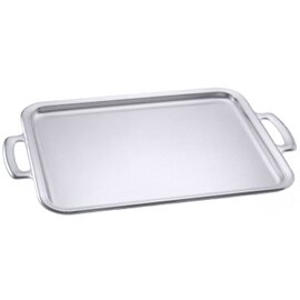 tray stainless steel matt  L 350 mm with handles  B 270 mm  H 16 mm product photo