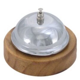 reception bell wood chromed  Ø 90 mm product photo