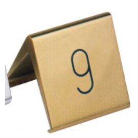 table number sign • Number between 1 and 999 • aluminium golden coloured L 50 mm H 50 mm product photo