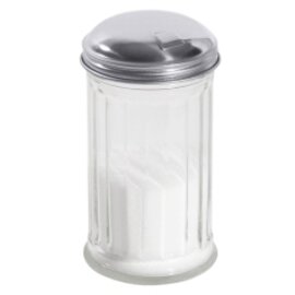 sugar dispenser 300 ml glass stainless steel  Ø 75 mm  H 140 mm  • dosing flap product photo