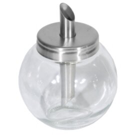 sugar dispenser 225 ml glass stainless steel with dosing tube  Ø 85 mm  H 120 mm product photo