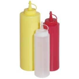 squeeze bottle 350 ml plastic red screw cap Ø 55 mm H 210 mm product photo