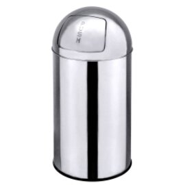 push bin 40 ltr stainless steel high-gloss pusht top lid Ø 350 mm  H 750 mm product photo