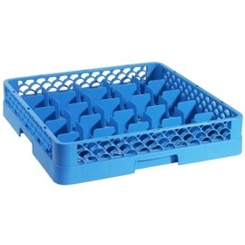 dishwasher basket GLAS blue 500 x 500 mm | 36 compartments max Ø 70 mm  H 80 mm product photo