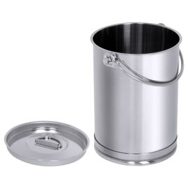 bucket with lid stainless steel 5 ltr  Ø 175 mm  H 240 mm | bottom hoops product photo