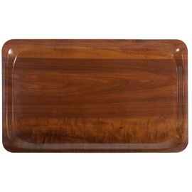 serving tray GN 1/1 wood walnut brown melamine coated | rectangular product photo