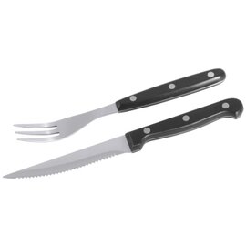 Pizza cutlery | Steak set Knife | Fork stainless steel black set of 6  L 220 mm  L 200 mm product photo