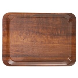serving tray wood nut brown melamine coated | rectangular 440 mm  x 320 mm  | non-slip product photo