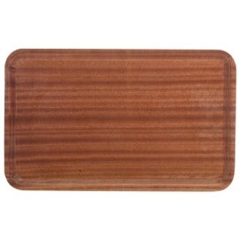 tray GN 1/1 wood mahogany brown melamine coated | rectangular  | non-slip product photo