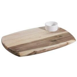 dip set wooden tray|porcelain bowl porcelain  L 360 mm  B 250 mm  H 15 mm product photo