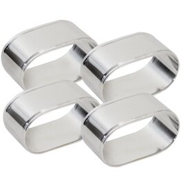 napkin rings silver plated oval | 50 mm x 30 mm H 25 mm | 4 pieces product photo