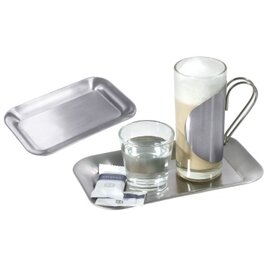 serving tray stainless steel matt | rectangular 210 mm  x 130 mm product photo