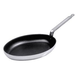 fish pan  • aluminium  • non-stick coated | 360 mm  x 250 mm  H 50 mm | long stainless steel handle product photo