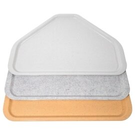 tray fibre glass light grey trapezoidal | 480 mm  x 340 mm product photo