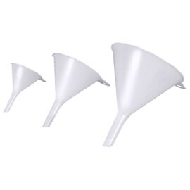 funnel 50 ml plastic white  Ø 55 mm passage Ø 6 mm  H 80 mm product photo