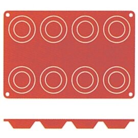 baking mat  • round | 8-cavity | mould size Ø 60 x 17 mm  L 300 mm  B 175 mm product photo