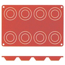 baking mat  • round | 8-cavity | mould size Ø 60 x 17 mm  L 300 mm  B 175 mm product photo