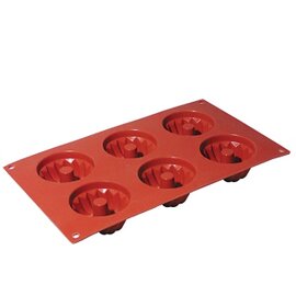 baking mat  • wreath  • rodon | 6-cavity | mould size Ø 70 x 35 mm  L 300 mm  B 175 mm product photo