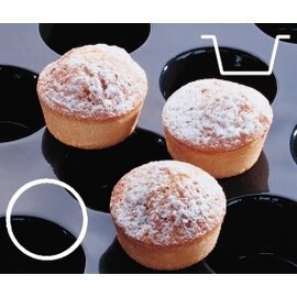 baking mat baker's standard  • round  • muffin | 40-cavity | mould size Ø 51 x 30 mm product photo