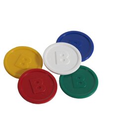 tokens plastic blue round with coinage  Ø 25 mm | 100 pieces product photo