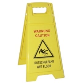 warning sign stand • danger of slipping | German|English 310 mm H 600 mm product photo