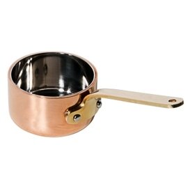 casserole 50 ml stainless steel brass copper  Ø 50 mm  H 30 mm product photo
