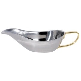 gravy boat BARONESS stainless steel 18/10 gold plated handle 300 ml H 60 mm product photo