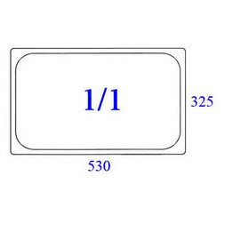 GN container, DURADEX, GN 1/1 - 100 mm deep, 13 liters, application range from -40ºC to + 190ºC product photo