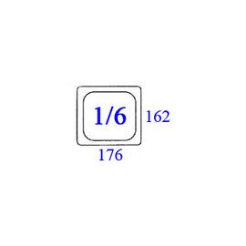 CLEARANCE | GN container GN 1/6  x 65 mm GN 73 stainless steel 0.7 mm | drop handles product photo