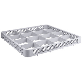 Extension element for glasswashing basket, 16 compartments, PP grey product photo