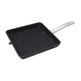 grill pan  • cast iron | 250 mm  x 250 mm | long stainless steel handle product photo