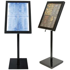LED menu display black with illumination 4 pages (A4)  H 1400 mm product photo
