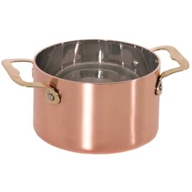 cocotte 750 ml stainless steel brass copper 2.2 mm  Ø 120 mm  H 75 mm product photo