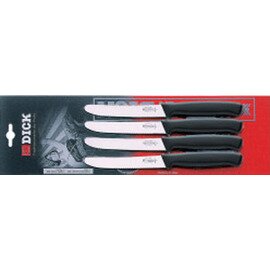 all-purpose knife set PRO DYNAMIC set of 4 round top wavy cut | black | blade length 11 cm product photo