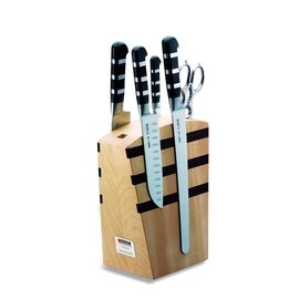 stylish magnetic knife block 1905 wood magnetic with 4 knives|scissors  L 135 mm  H 420 mm product photo