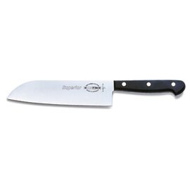 santoku SUPERIOR straight blade smooth cut  | riveted | black | blade length 18 cm product photo