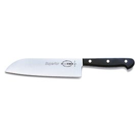 santoku SUPERIOR straight blade hollow grind blade  | riveted | black | blade length 18 cm product photo