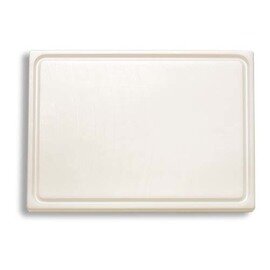 cutting board plastic  • white with juice rim | 530 mm  x 325 mm  H 20 mm product photo