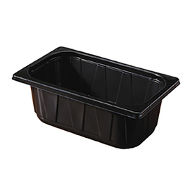 PP bowl GN 1/4 black | disposable 265 mm x 161 mm H 100 mm product photo