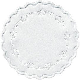 coaster Romance paper white  Ø 90 mm | disposable product photo