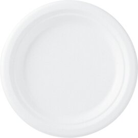 plate bagasse white  Ø 170 mm | disposable product photo