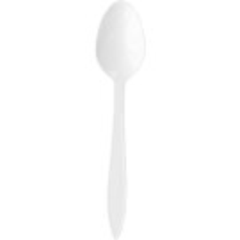 spoon ECO bioplastic white  L 150 mm | disposable | 10 x 100 pieces product photo