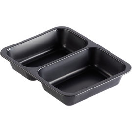 PP bowl CATERLINE black | 227 mm x 178 mm H 40 mm | 2 compartments | disposable product photo