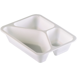 PP bowl CATERLINE white | 227 mm x 178 mm H 50 mm | 3 compartments | disposable product photo
