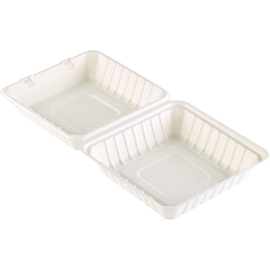 meal box white with lid rectangular | 225 mm x 201 mm H 85 mm 1000 ml product photo