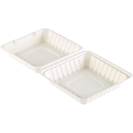 meal box white with lid rectangular | 236 mm x 231 mm H 81 mm 1200 ml product photo