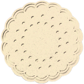 tissue coasters cream coloured Ø 75 mm round disposable paper product photo