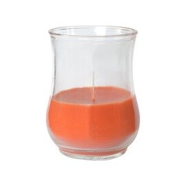 glass candle PARTITO orange  Ø 97 mm  H 128 mm | burning period 40 hours | 12 x 1 piece product photo