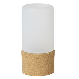 LED candle holder | tealight holder HOPE glass white Ø 70 mm H 140 mm product photo