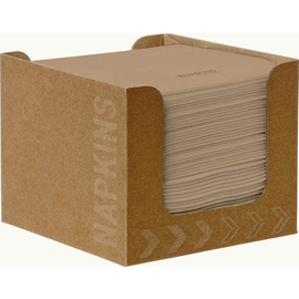 Dunisoft® napkins in a dispenser • brown 200 mm x 200 mm product photo